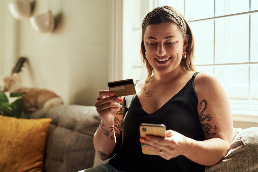 The credit card that rewards her for shopping online